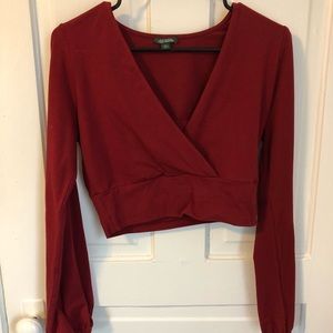Deep Red Crop Top